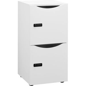 Casier de bureau Locker 2 cases coprs blanc H 86 cm blanc Assorties