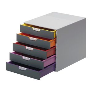 Durable Module de classement Durable Varicolor® 5 tiroirs - Gris Noir