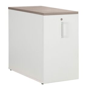 Caisson bois blanc/chêne gris hauteur bureau Tower Essens H 73cm Chêne clair