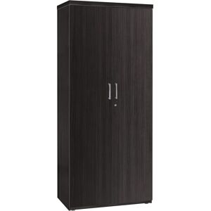 Armoire haute noir ébène H 183 x L 80 cm Milano métal Gris clair