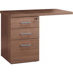 Caisson hauteur bureau noyer avec extension - Milano Noir