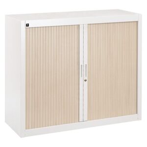 Armoire à rideaux démontables 100 x 120 cm portes chêne clair Aluminium