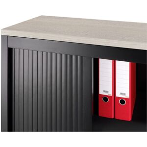 Top de finition bois chêne gris pour armoire métal L 120 x P 45 cm Rouge