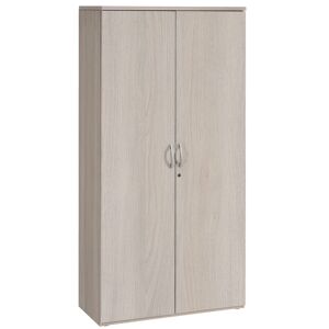 Armoire haute bois chêne gris portes battantes H 200 x L 100 cm Essens Noir