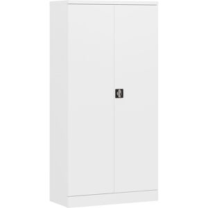 Armoire Metal blanche Portes battantes Union H 180 cm