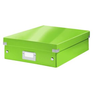 Leitz Boîte de rangement carton Leitz Click&Store Wow avec séparateurs H 10,5 x L 27,8 x P 36,8 cm vert Beige
