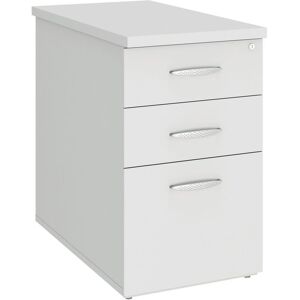 Caisson hauteur bureau bois blanc 3 tiroirs P 80 cm Essens Hêtre - Publicité