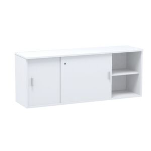 Bahut L 160 cm blanc Exprim Chêne gris