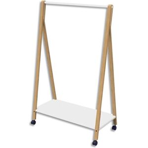 Alba Vestiaire mobile SLEEK en bois et acier. Dim (l x h x p) : 94 x 149 x 47 cm. Coloris bois - Publicité