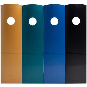 Exacompta Set de 4 porte-revues Mag-Cube Neo Deco - Couleurs assorties