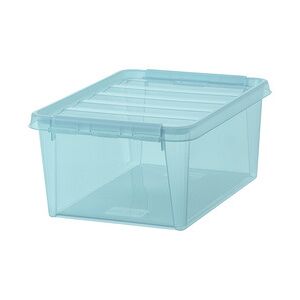 Boîte de rangement COLOUR 15, 14 L, aigue-marine - Lot de 2 Noir