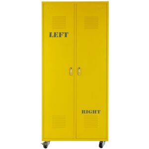 Maisons du Monde Armoire à roulettes 2 portes en métal jaune - Publicité