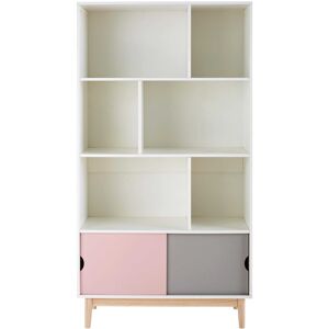 Maisons du Monde Bibliotheque 2 portes tricolore Blanc 90x168x35cm