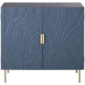 Maisons du Monde Buffet 2 portes motifs sculptés bleus - Publicité