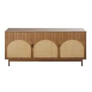 Maisons du Monde Buffet 3 portes marron et fibre vegetale