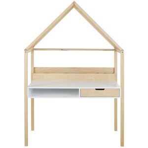 Maisons du Monde Bureau enfant cabane 1 tiroir 1 niche beige et blanc