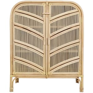 Maisons du Monde Cabinet de rangement 2 portes cannage en rotin Beige 95x120x40cm