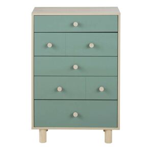 Maisons du Monde Chiffonier 5 tiroirs bicolore Vert 60x92x30cm