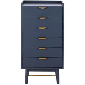 Maisons du Monde Chiffonier 6 tiroirs bleu fonce