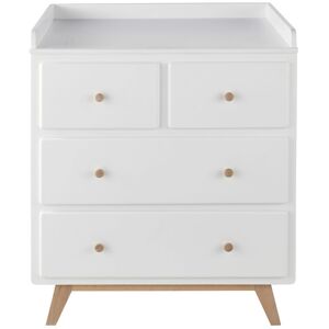 Maisons du Monde Commode a langer style scandinave 4 tiroirs blanche