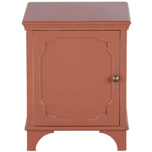 Maisons du Monde Table de chevet 1 porte terracotta et métal coloris laiton