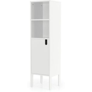 Tenzo Colonne de rangement en bois 1 porte 2 niches H152cm blanc - Publicité