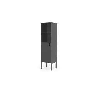 Tenzo Colonne de rangement en bois 1 porte 2 niches H152cm gris anthracite - Publicité