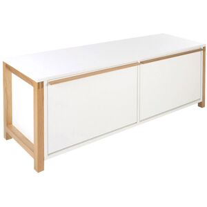 Woodman Banc d'entrée avec rangement chaussures blanc Blanc 120x48x37cm