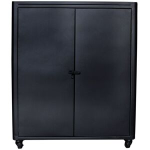 Decoclico Buffet en métal 2 portes Noir 80x95cm