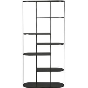 Zago Etagere metal noir design 5 plateaux h180cm