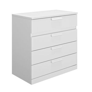 CAMIF Commode 4 tiroirs effet bois blanc