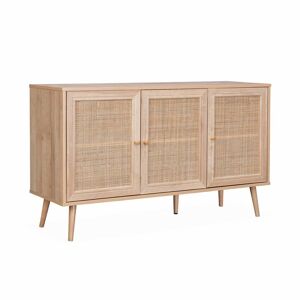 sweeek Buffet de rangement en cannage 120x39x70cm - Publicité