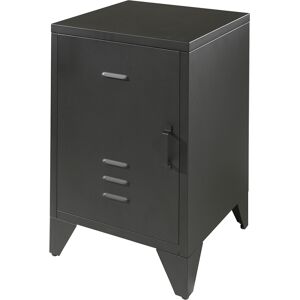 Vipack Table de chevet 1 porte noir Noir 40x61x40cm