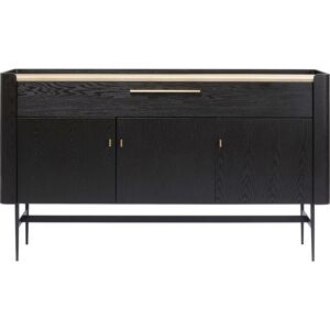 Kare Design Buffet 3 portes 1 tiroir en peuplier et chêne brun Marron 190x113x45cm