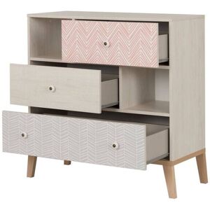 CAMIF Commode 3 tiroirs effet bois