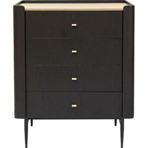 Kare Design Commode 4 tiroirs en peuplier et chene brun