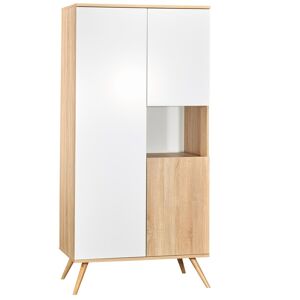 Sauthon Armoire 3 portes couleur bois et blanc - Publicité