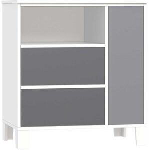 Home Maison Commode enfant à tiroirs bora en bois Gris 80x52x87 - Publicité