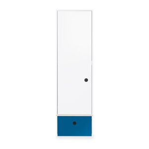 Wookids Armoire 1 porte façade tiroir bleu marine Bleu 52x180x60cm