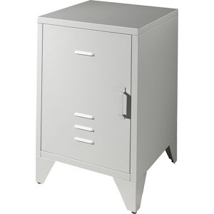 Vipack Table de chevet 1 porte gris Gris 40x61x40cm