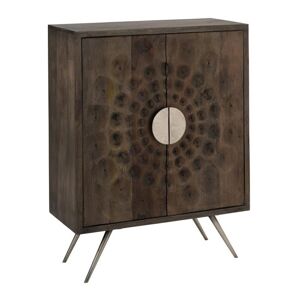 Calicosy Buffet 2 Portes Ethnique Bois De Manguier Marron L89cm Marron 89x113x40cm