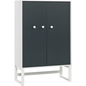 Vox Petite armoire 2 portes blanc gris