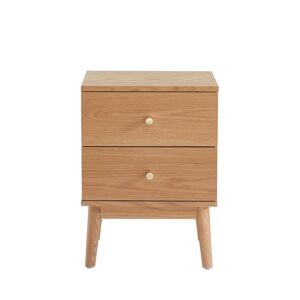 Drawer Table de chevet 2 tiroirs en bois clair