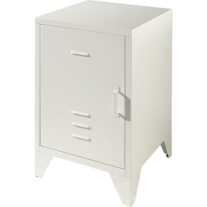 Vipack Table de chevet 1 porte blanc Blanc 40x61x40cm