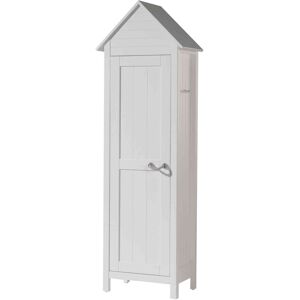 Terre de Nuit Armoire cabane 1 porte en bois blanc 192cm