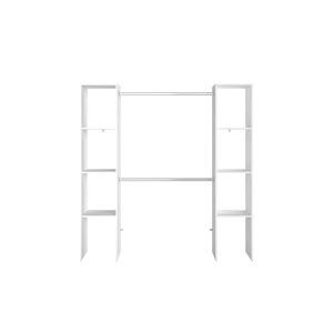 Concept Usine Dressing blanc 6 etageres, 2 penderies 180 x 40 x 180 cm