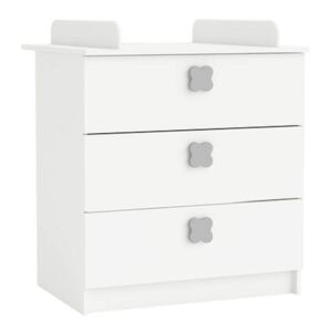 Terre de Nuit Commode a langer 3 tiroirs blanc