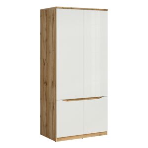 Petits meubles Armoire 2 portes blanche et naturelle