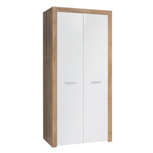 Petits meubles Armoire 2 portes blanche et naturelle