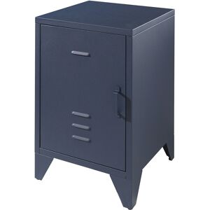 Vipack Table de chevet 1 porte bleu Bleu 40x61x40cm